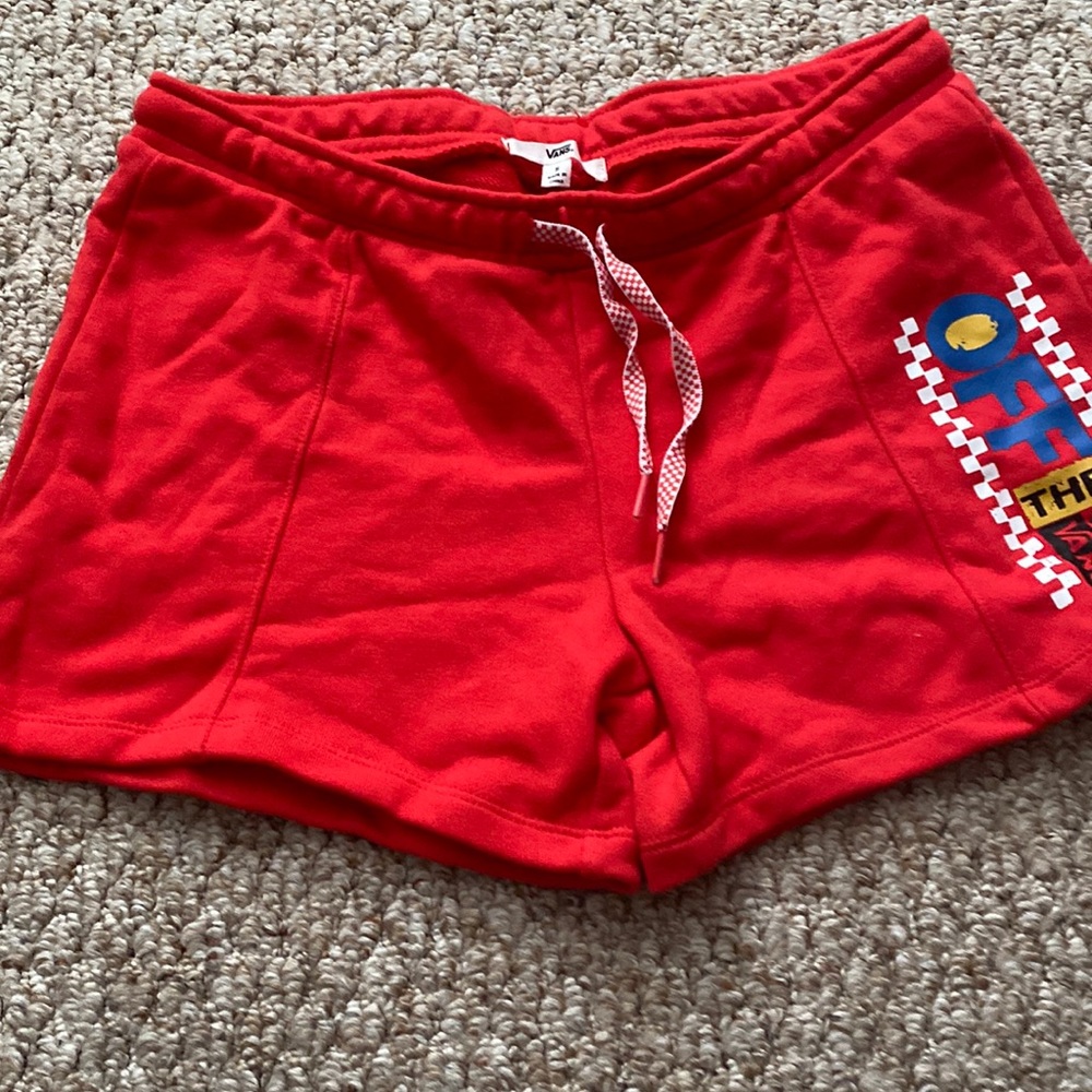 Womens Vans red shorts “like new” size small